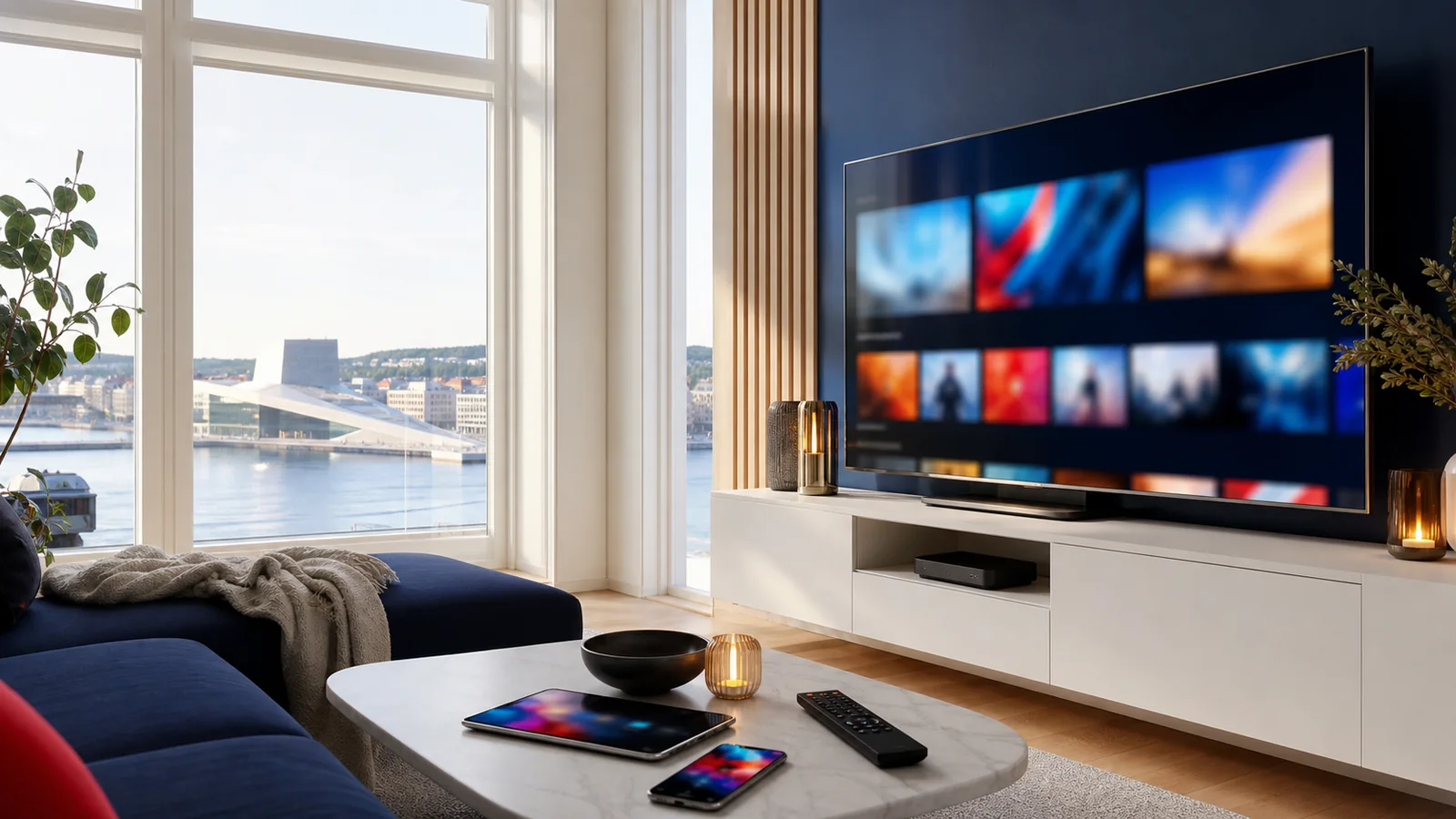 iptv oslo på Smart TV i moderne leilighet i Oslo